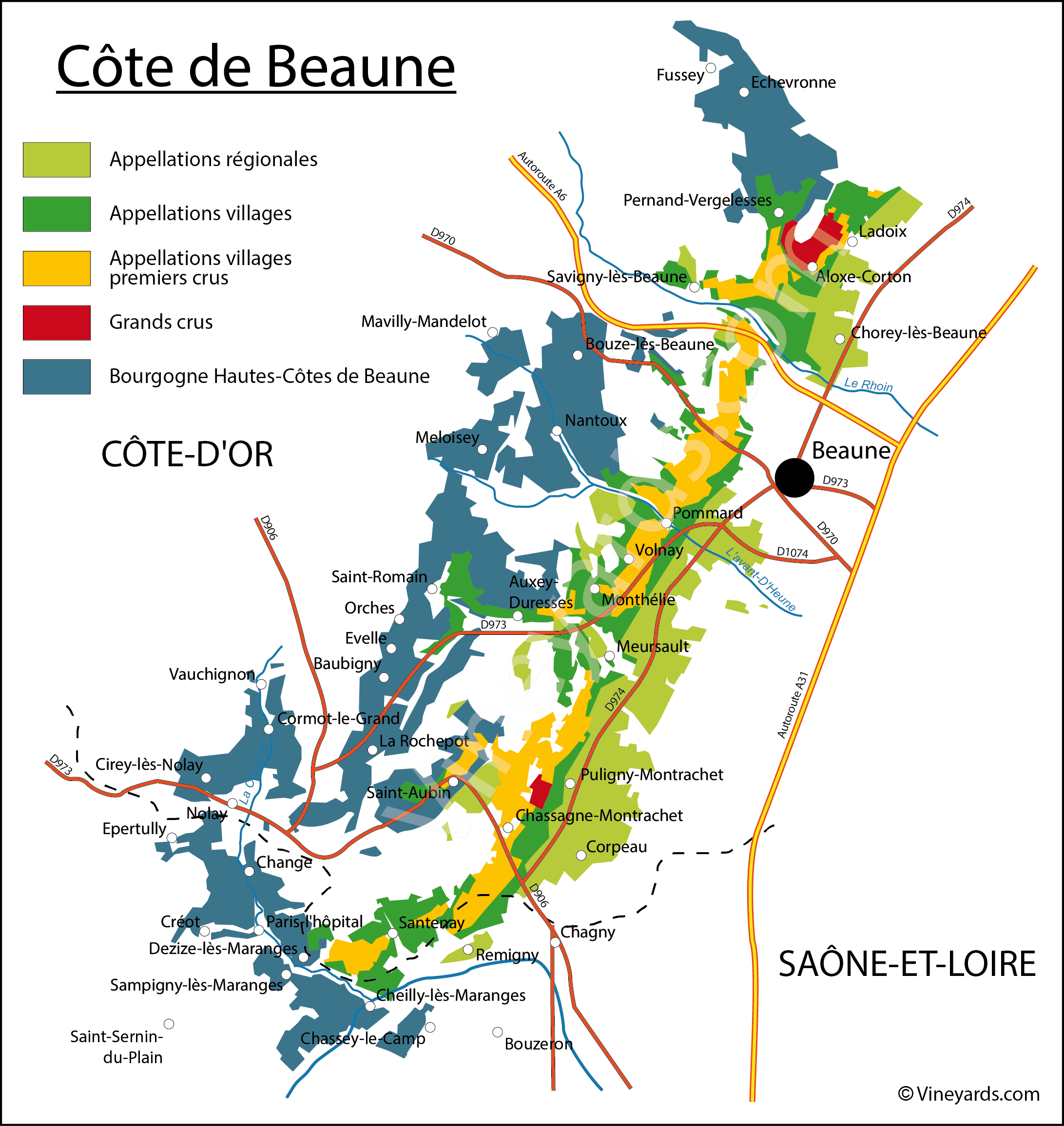 Wine Regions in Côte de Beaune